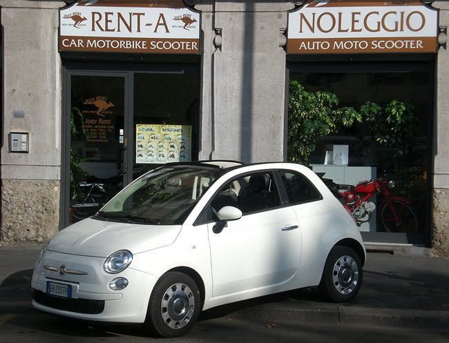 Rent a Fiat 500 500C Cabrio Automatic in Milan, Florence, Zurich, Como