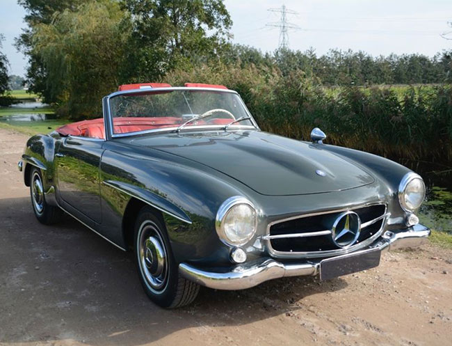 Rent a Mercedes-Benz 190 SL in Milan, Florence, Zurich, Como