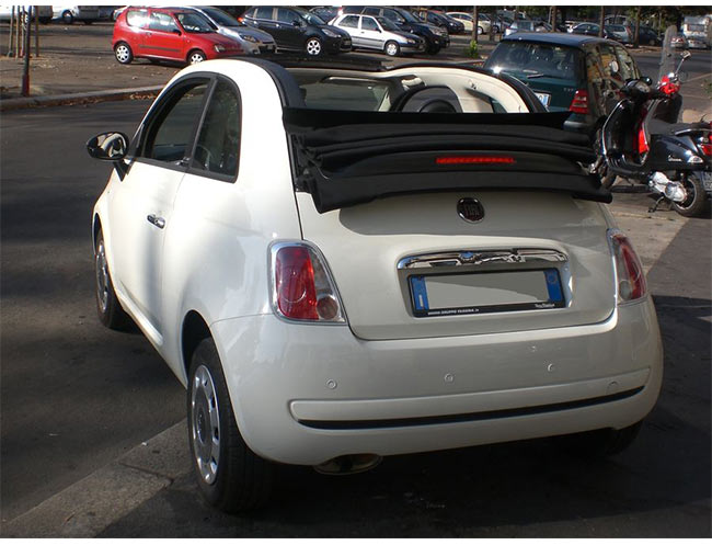 Rent a Fiat 500 500C Cabrio Automatic in Milan, Florence, Zurich, Como