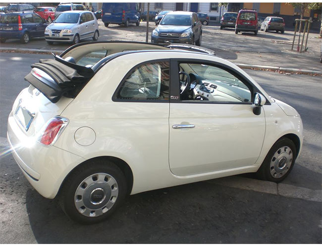 Rent a Fiat 500 500C Cabrio Automatic in Milan, Florence, Zurich, Como