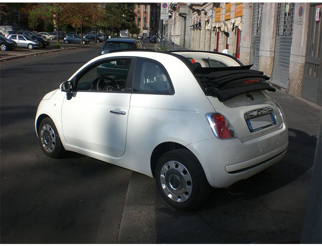 Rent a Fiat 500 500C Cabrio Automatic in Milan, Florence, Zurich, Como