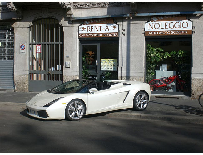 Rent a Lamborghini Gallardo Spyder in Milan, Florence, Zurich, Como