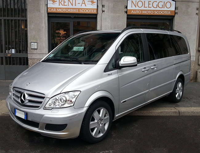 Rent a Mercedes-Benz Viano 8/9 Seats in Milan, Florence, Zurich, Como