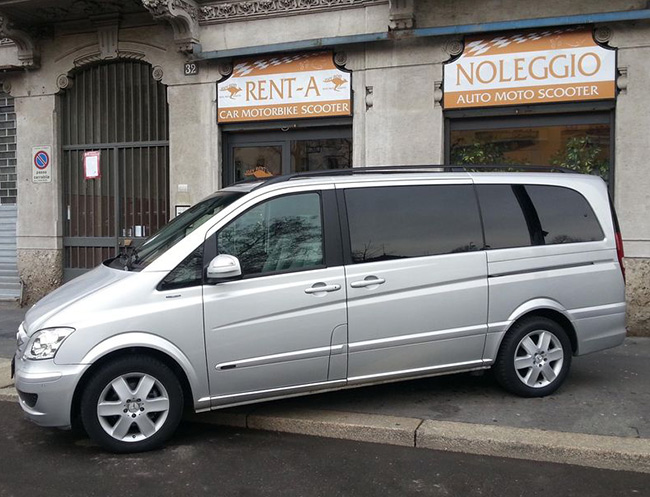 Rent a Mercedes-Benz Viano 8/9 Seats in Milan, Florence, Zurich, Como