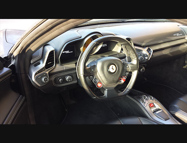 Rent a Ferrari 458 Italia (Black) in Milan, Florence, Zurich, Como