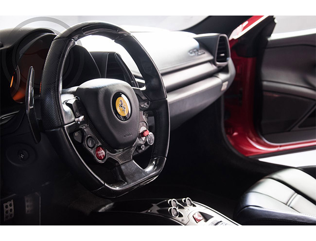 Rent a Ferrari 458 Italia (Red & Black) in Milan, Florence, Zurich, Como