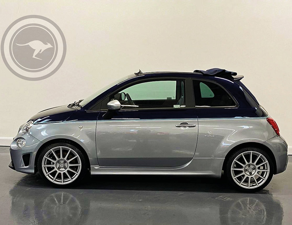 Rent a Abarth 695 Rivale Cabriolet Limited Edition Riva in Milan, Florence, Zurich, Como